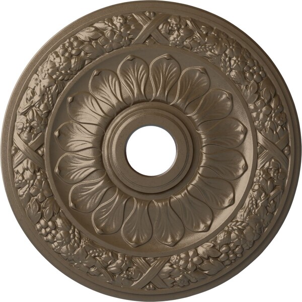 Ekena Millwork Swindon Ceiling Medallion (Fits Canopies up to 6 1/8"), 24"OD x 4"ID x 1 1/2"P, Warm Silver CM24SWWSS - main